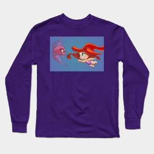 Girl with Fish Long Sleeve T-Shirt